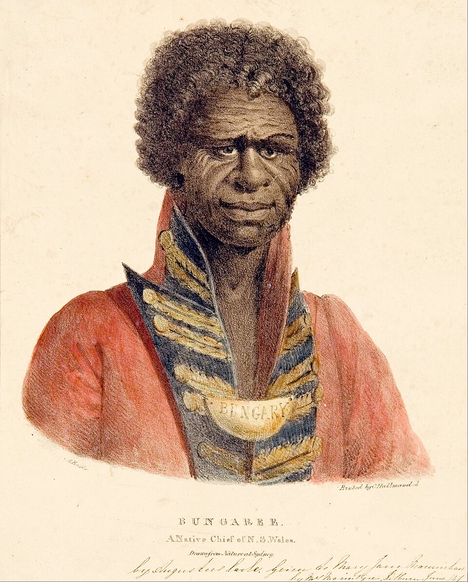Bungaree, lithograph by Augustus Earle